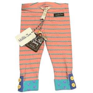 Matilda Jane Pink Knit Striped Ruffled Leggings